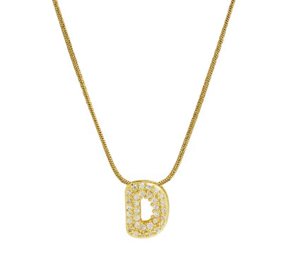 Mini Zircon Initial Necklace