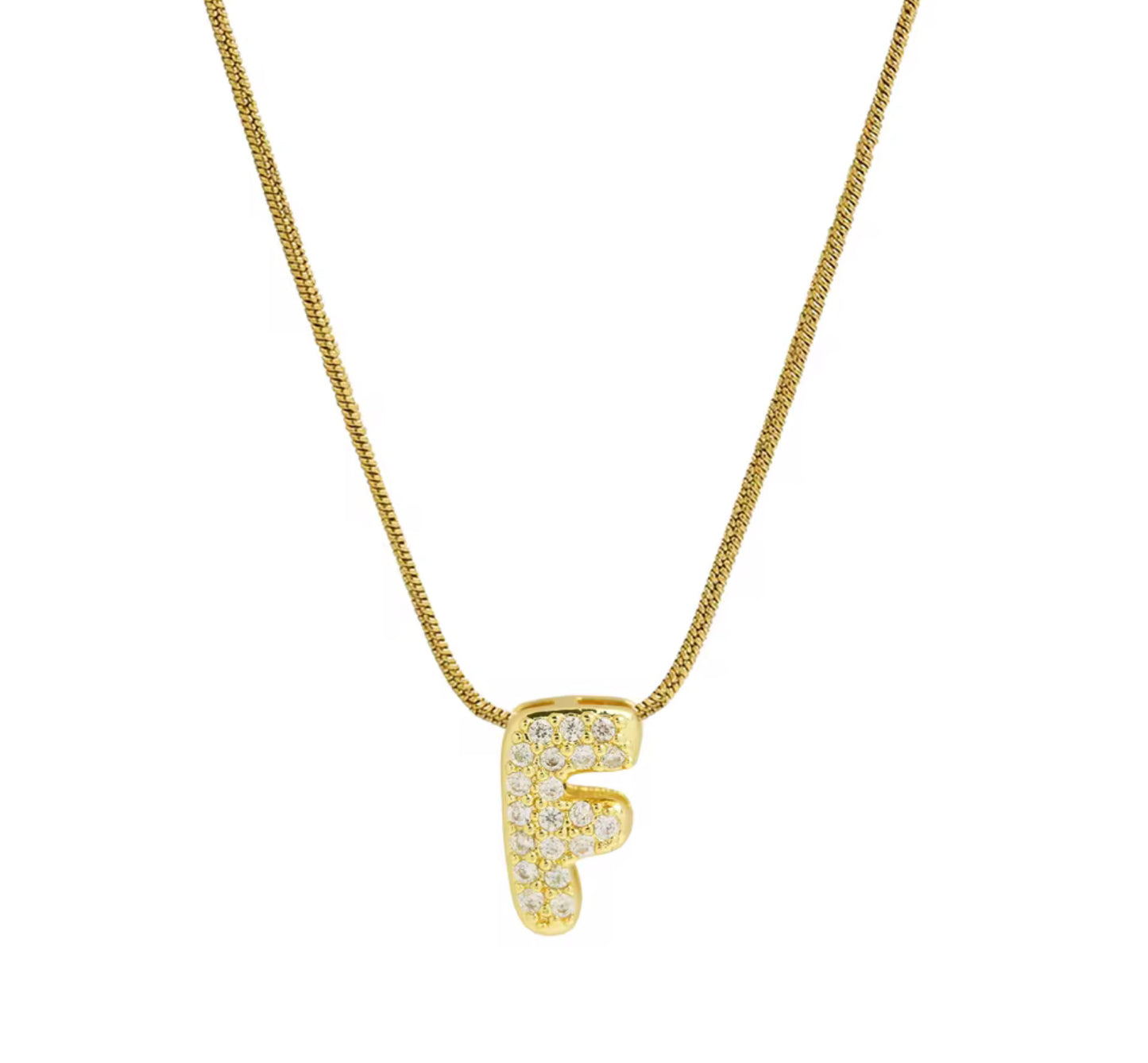 Mini Zircon Initial Necklace