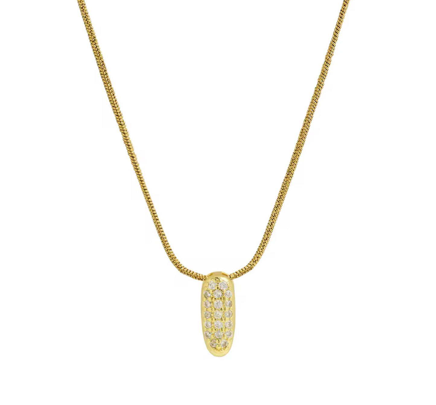 Mini Zircon Initial Necklace