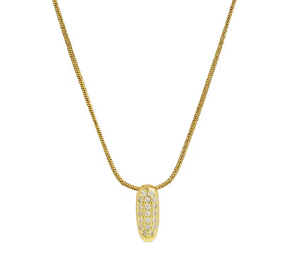 Mini Zircon Initial Necklace