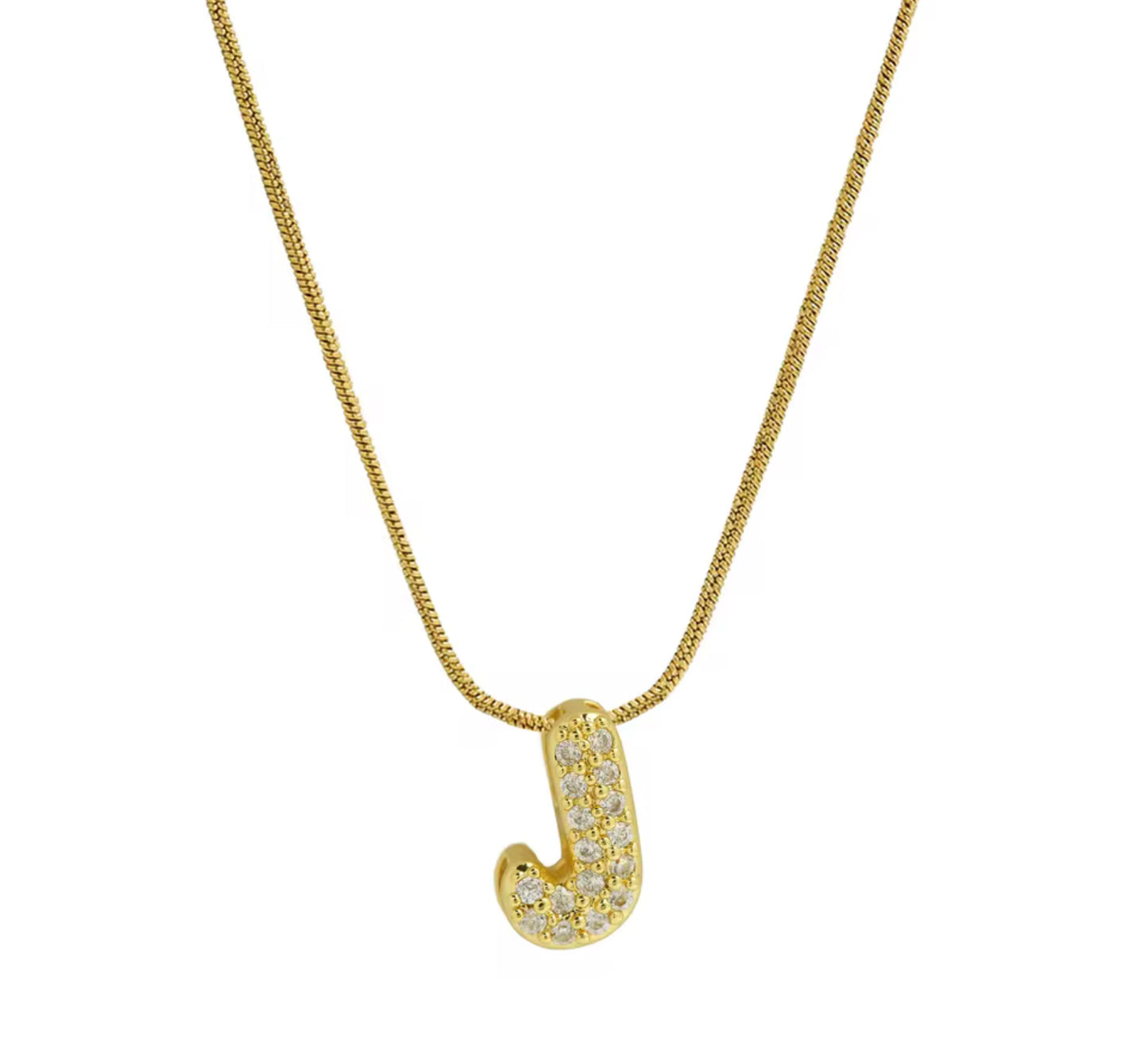 Mini Zircon Initial Necklace