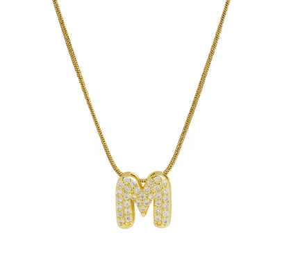 Mini Zircon Initial Necklace