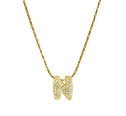 Mini Zircon Initial Necklace