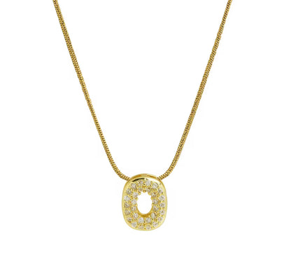 Mini Zircon Initial Necklace