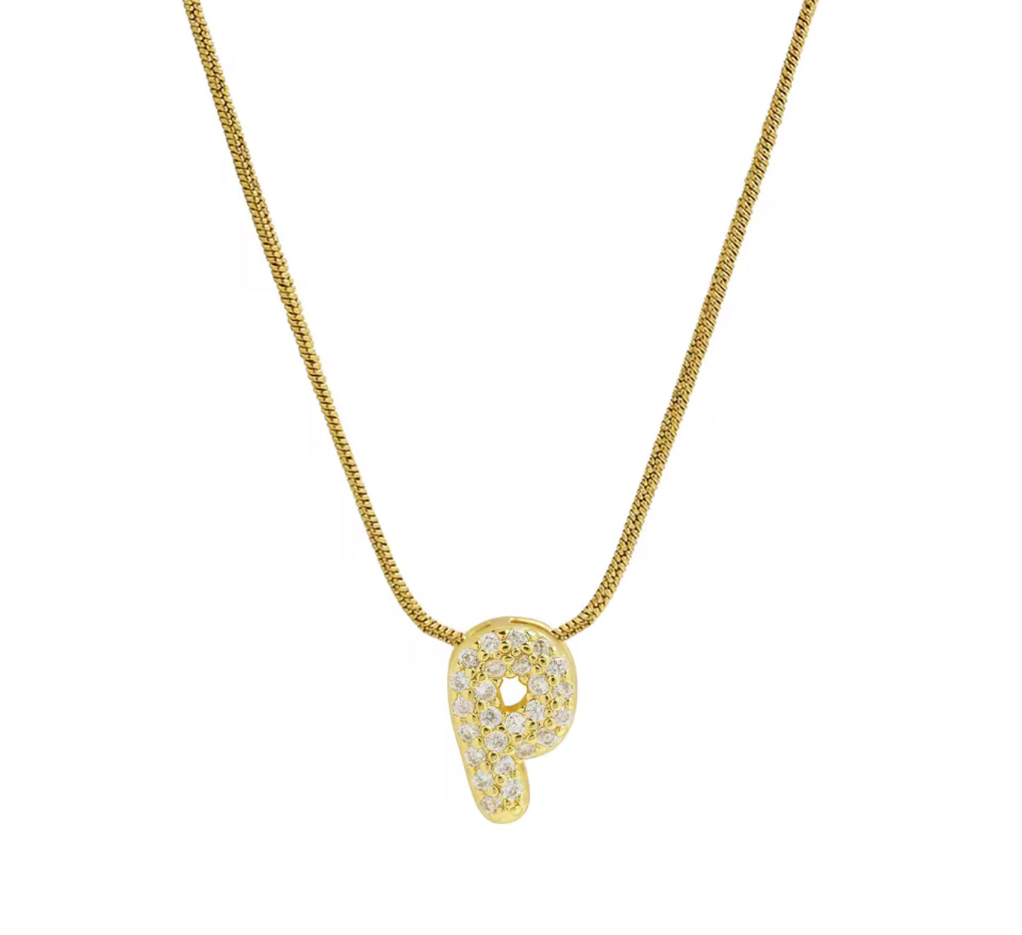 Mini Zircon Initial Necklace