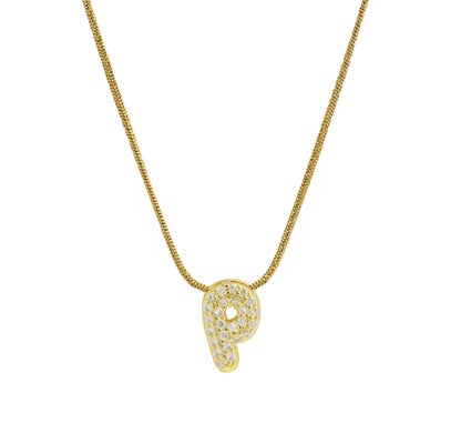 Mini Zircon Initial Necklace
