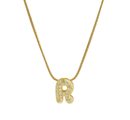Mini Zircon Initial Necklace