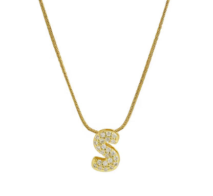 Mini Zircon Initial Necklace