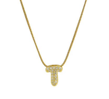 Mini Zircon Initial Necklace