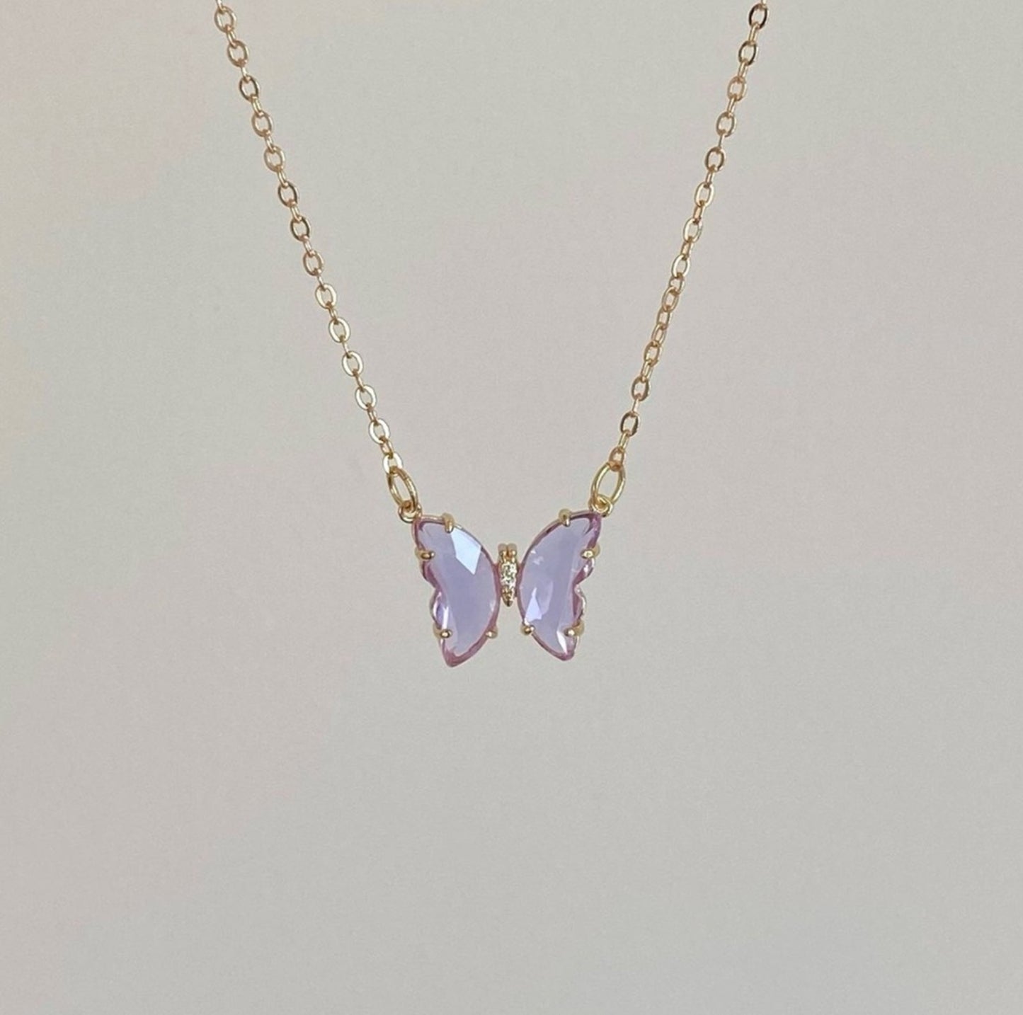 Purple Butterfly Necklace