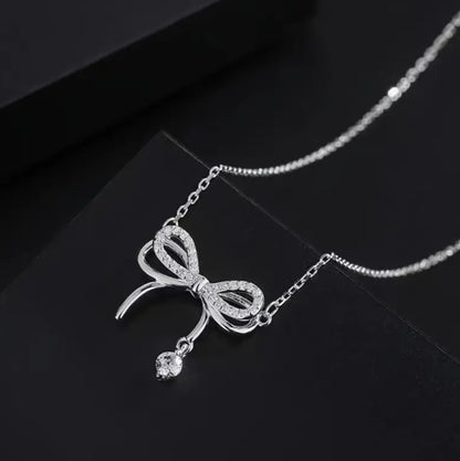 Zircon Bowknot Necklace