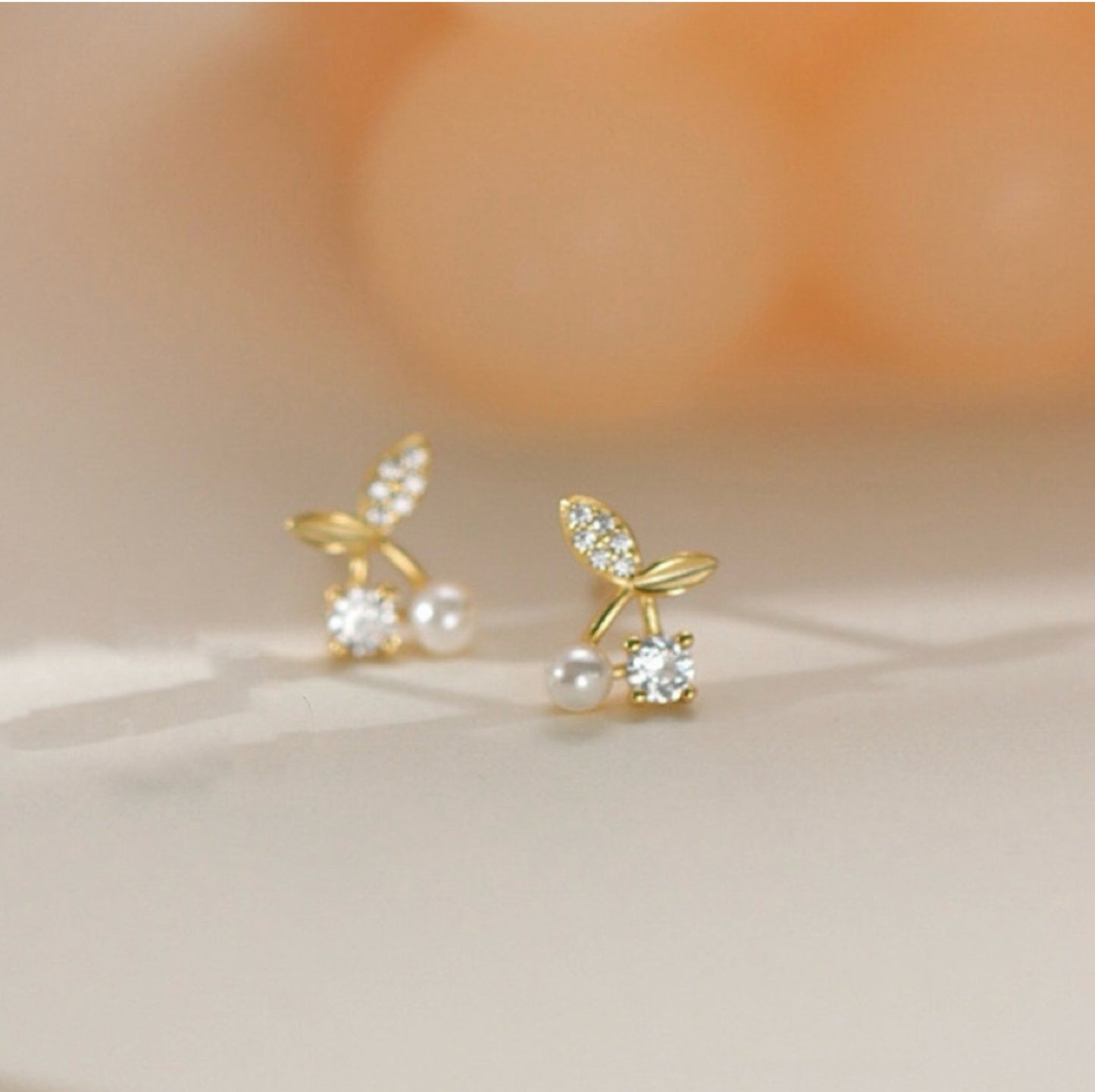 Pearl Cherry Earrings