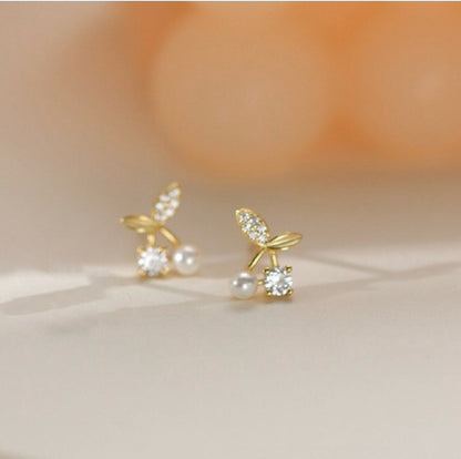 Pearl Cherry Earrings