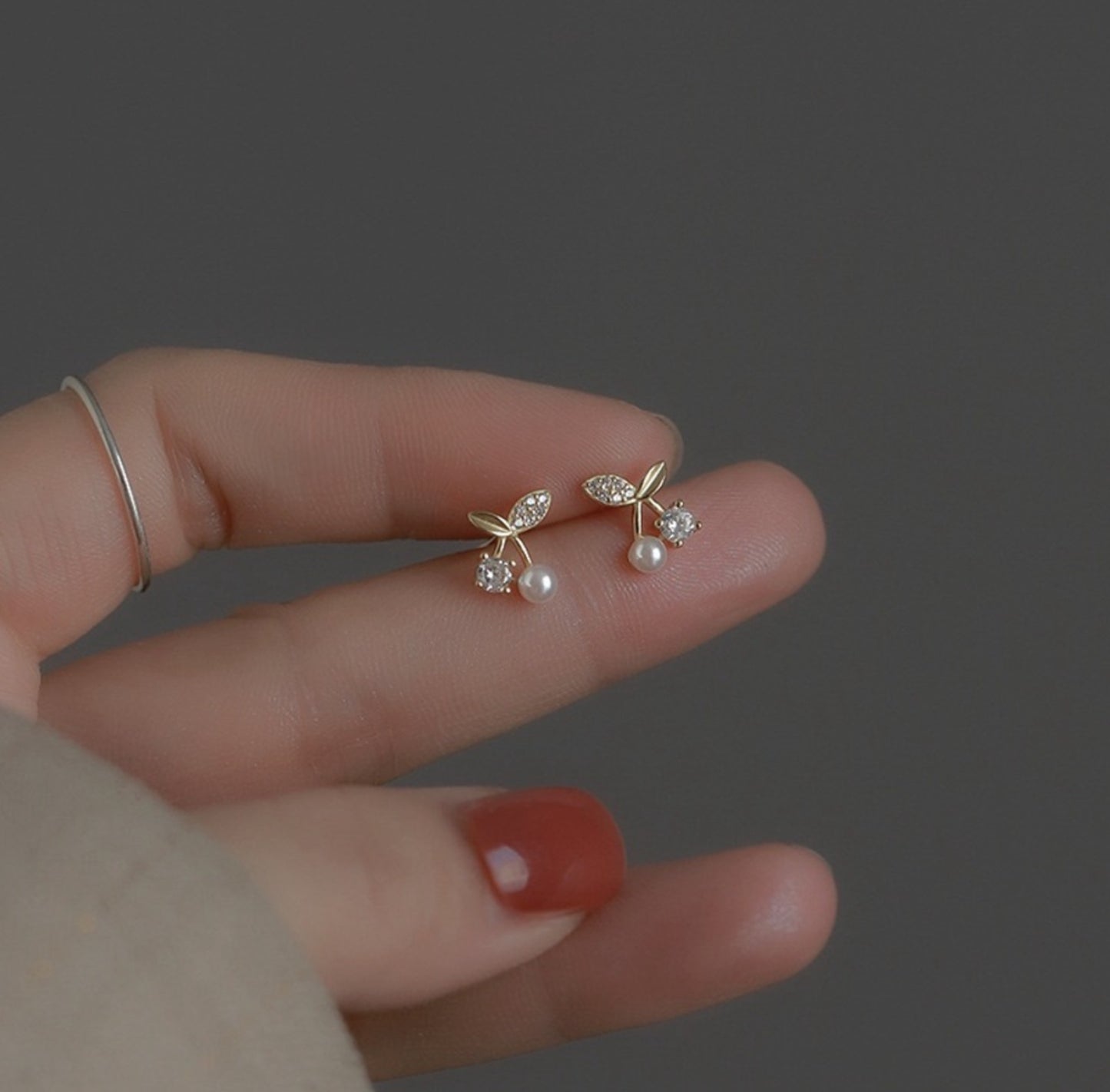 Pearl Cherry Earrings