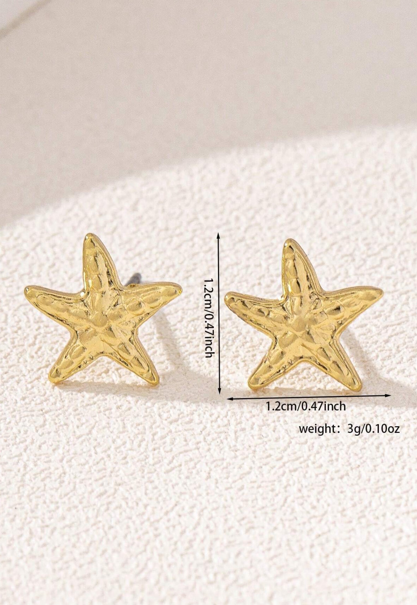 Gold Starfish Earrings