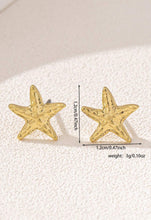 Load image into Gallery viewer, Gold Starfish Earrings