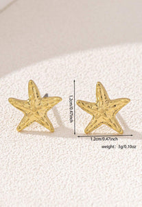 Gold Starfish Earrings