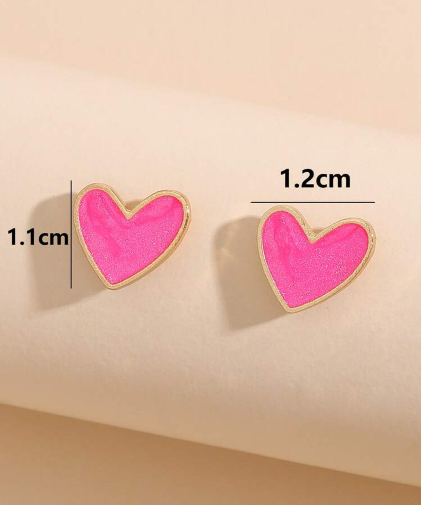 Pink Heart Earrings