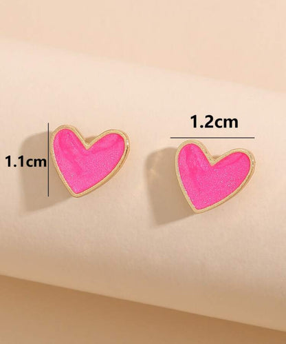 Pink Heart Earrings
