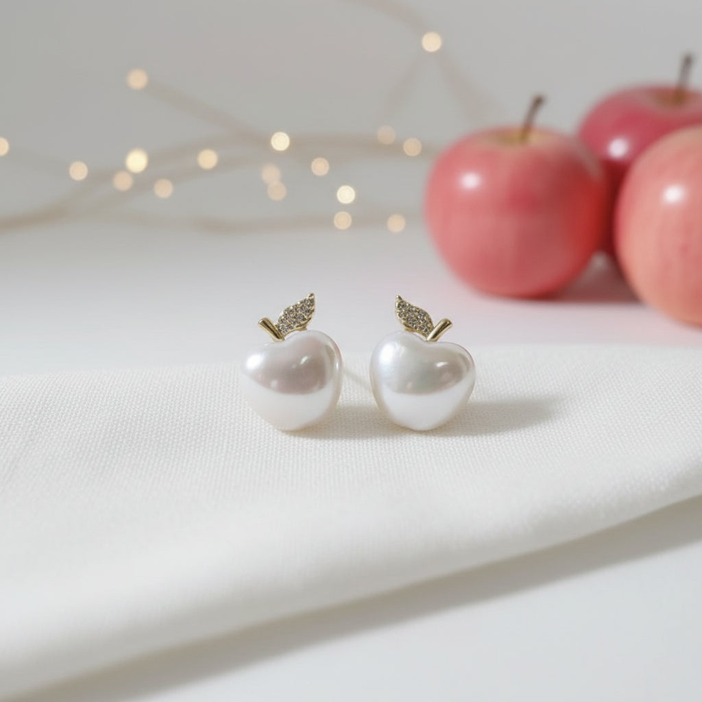 Pearlescent Apple Earrings