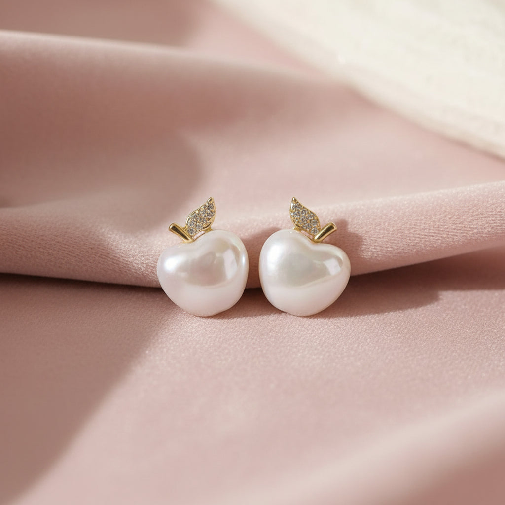 Pearlescent Apple Earrings