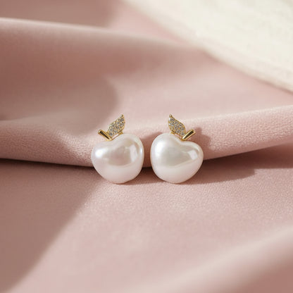 Pearlescent Apple Earrings