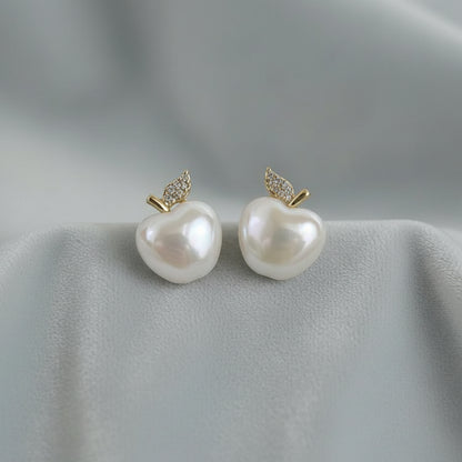 Pearlescent Apple Earrings