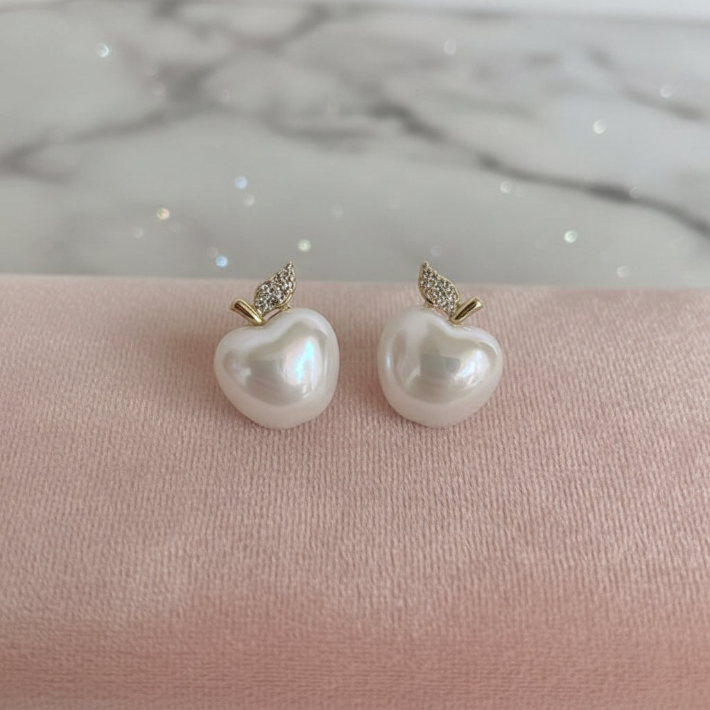 Pearlescent Apple Earrings