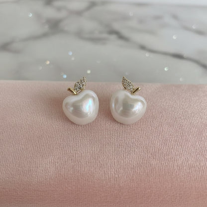 Pearlescent Apple Earrings