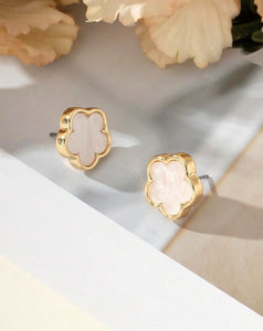White Flower Earrings