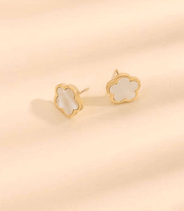 White Flower Earrings