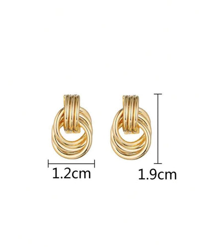 Gold Circle Knot Earrings