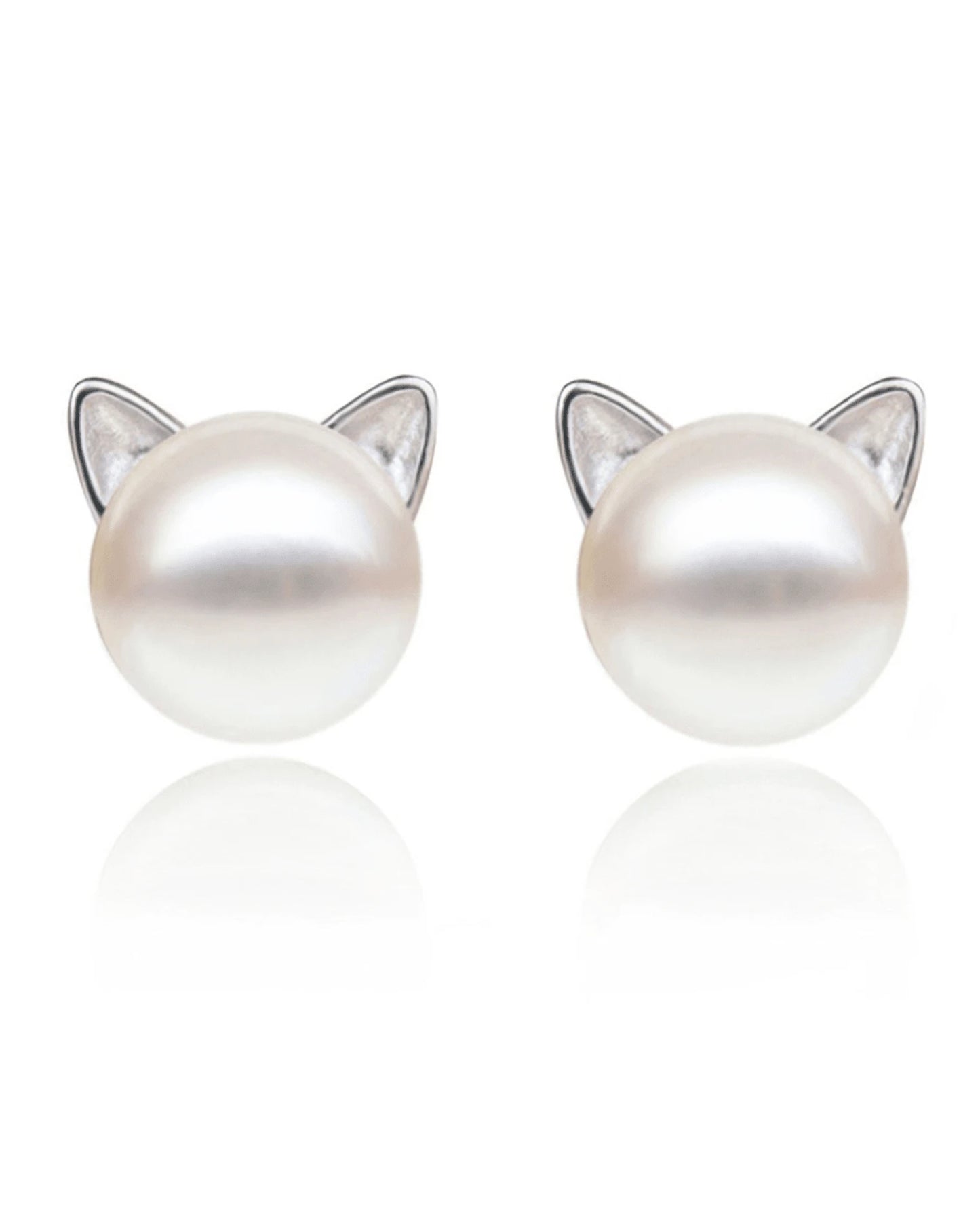 Pearl Cat Earrings