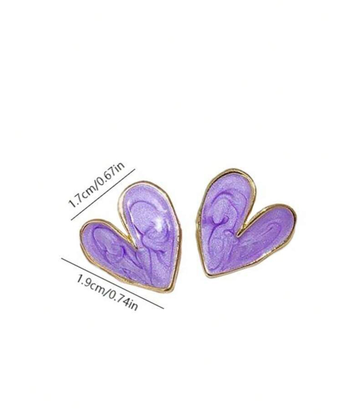 Purple Heart Earrings