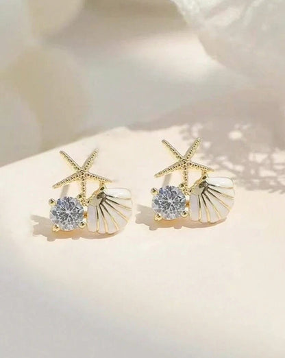 Starfish Shell Earrings
