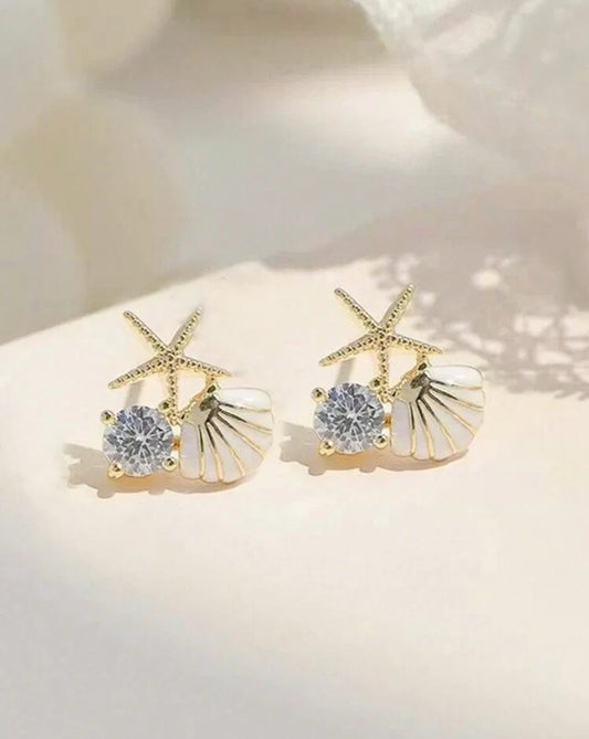 Starfish Shell Earrings
