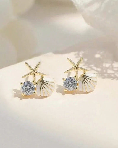Starfish Shell Earrings