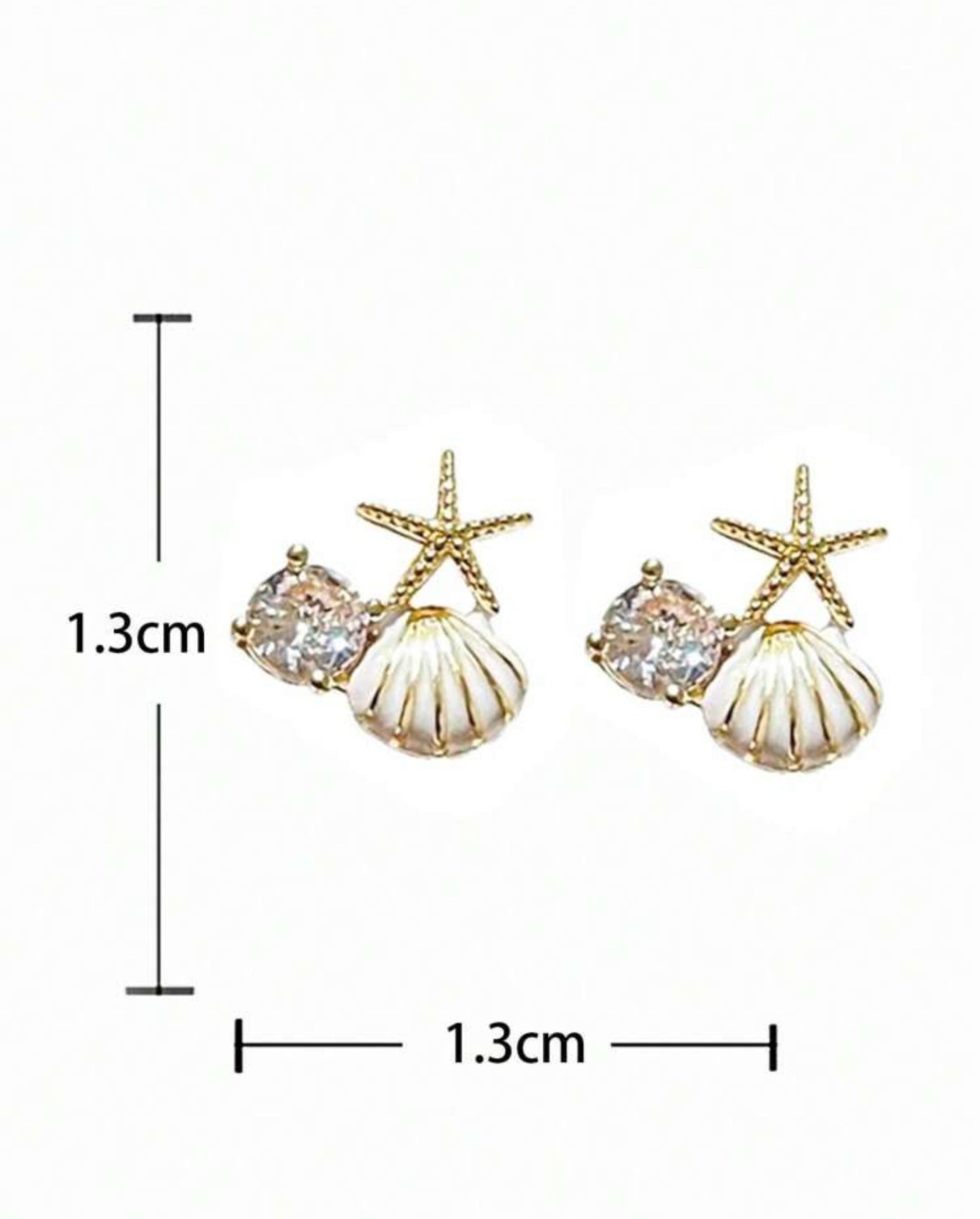 Starfish Shell Earrings