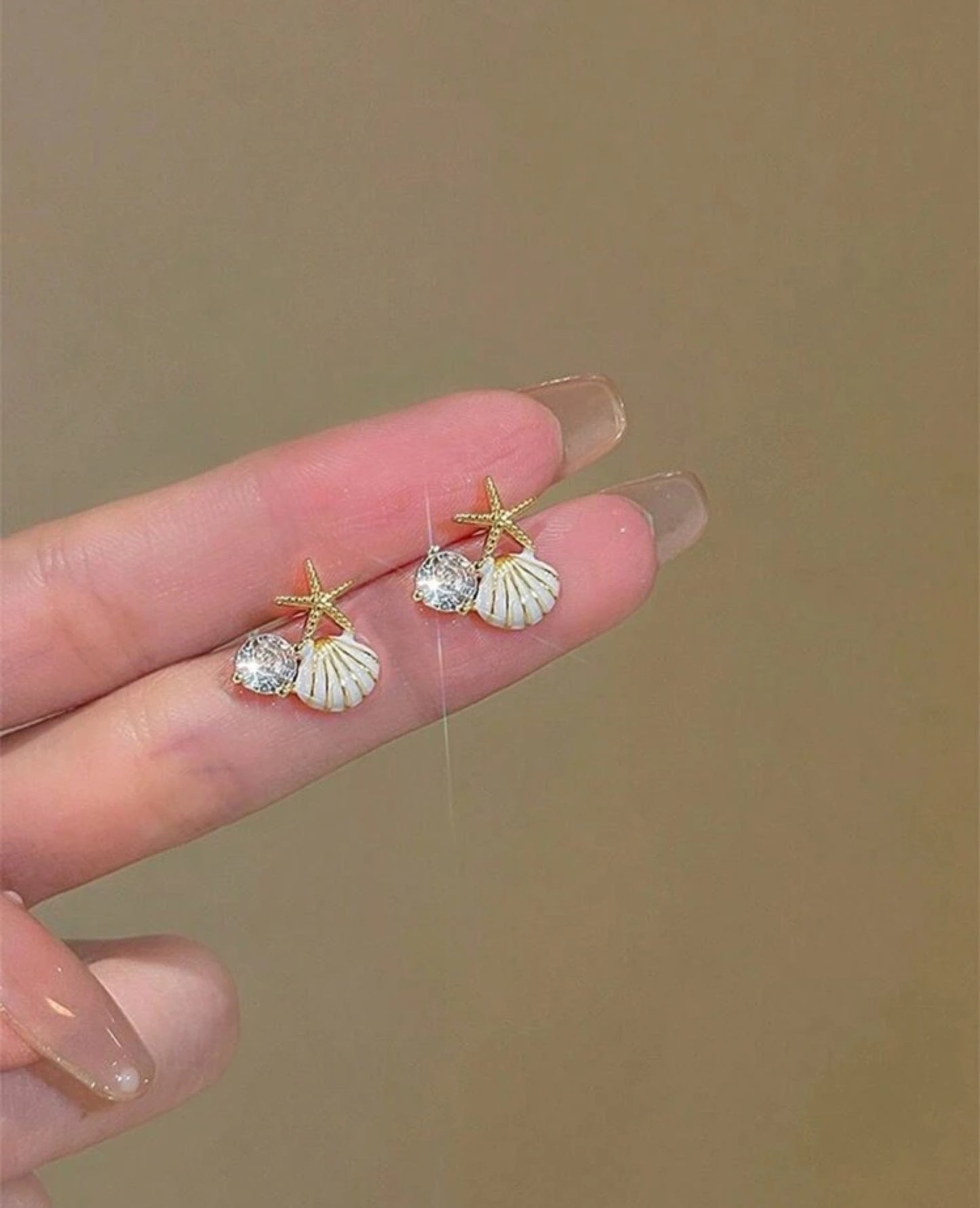 Starfish Shell Earrings