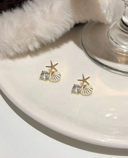 Starfish Shell Earrings