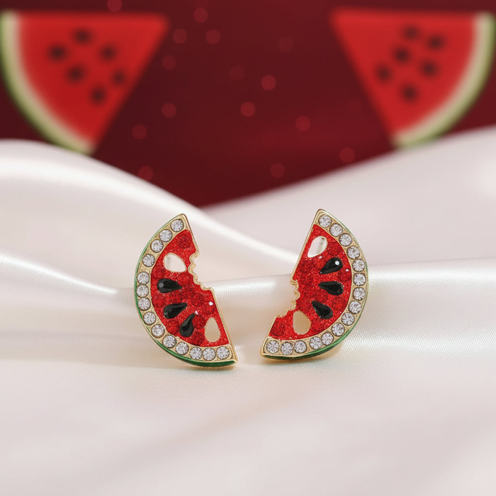 Watermelon Pavé Earrings