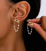 Load image into Gallery viewer, Starfish Shell Pearl Earrings