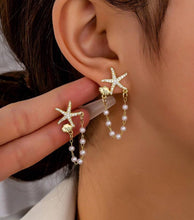 Load image into Gallery viewer, Starfish Shell Pearl Earrings