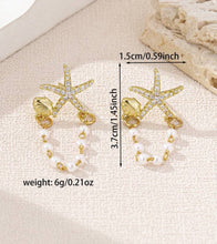 Load image into Gallery viewer, Starfish Shell Pearl Earrings