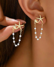 Load image into Gallery viewer, Starfish Shell Pearl Earrings