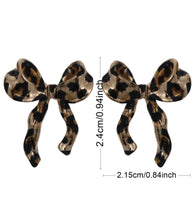 Load image into Gallery viewer, Leopard Bow Earrings