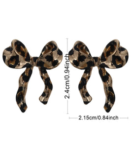 Leopard Bow Earrings