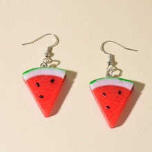 Load image into Gallery viewer, Watermelon Slice Earrings
