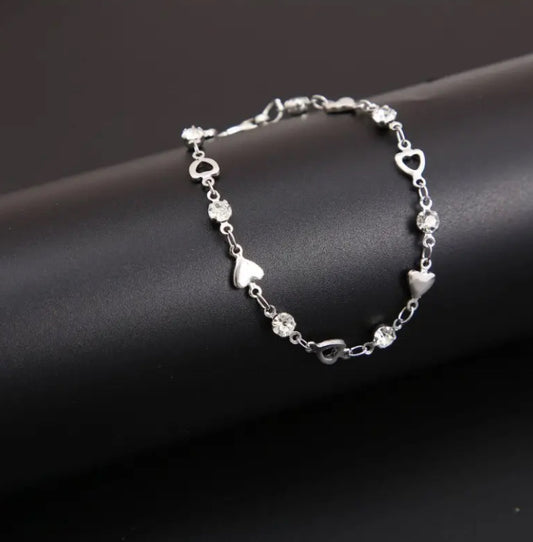 Zircon Heart Bracelet