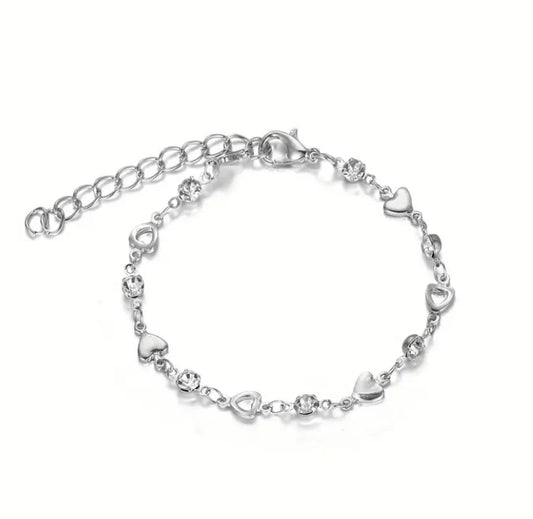 Zircon Heart Bracelet